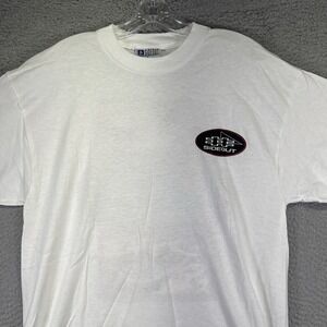 Vintage Sideout Sport Shirt Mens Large White Retro Graphic Crewneck 90s USA